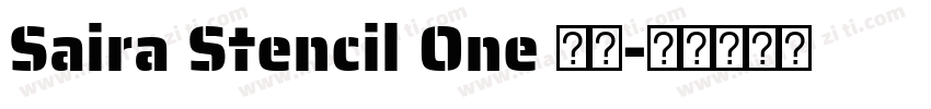 Saira Stencil One 普通字体转换